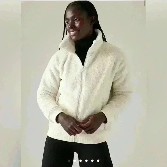 Athleta Off-White Teddy Jacket - Picture 1 of 6